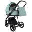 Детская коляска Roan Sol Vintage Leather 2.0 3 в 1 с автокреслом Tutis Elo Lux Edusky Black SL/13/L Misti Mint/Grey/руч. Серый