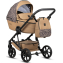 Коляска 3 в 1 Tutis Viva 6+ Leather Wild Elegance, Savannah Brwon (323) с автокреслом Tutis Beno (0-13 кг)