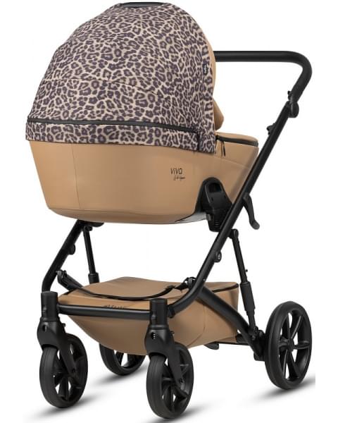 Коляска 3 в 1 Tutis Viva 6+ Leather Wild Elegance, Savannah Brwon (323) с автокреслом Tutis Beno (0-13 кг)