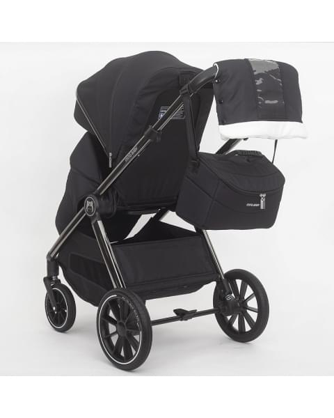 Детская коляска 2 в 1 IningBaby KR 345 pro black