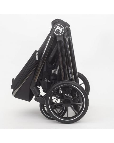 Детская коляска 2 в 1 IningBaby KR 345 pro black