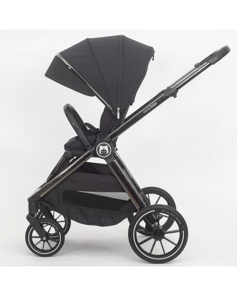 Детская коляска 2 в 1 IningBaby KR 345 pro black
