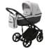 Детская коляска Adamex Amelia 2 в 1 AM266-TIP (СВ.СЕР.ТК.+Т.СЕР. КОЖА)