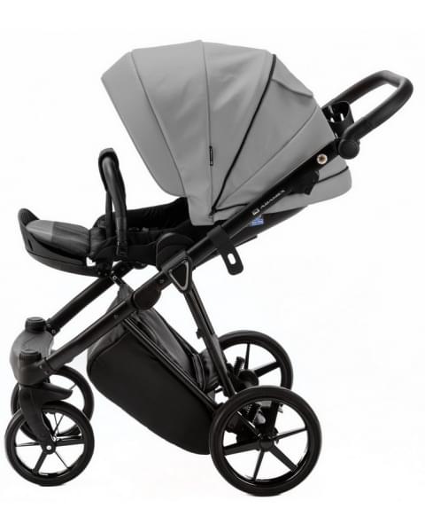 Детская коляска Adamex Belissa Deluxe 3 в 1 B-SA03 (СВ.СЕРАЯ.КОЖА)