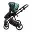Детская коляска Adamex Belissa Deluxe 3 в 1 B-SM01 (ИЗУМРУД. ПЕРЛ 100% КОЖА)
