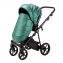 Детская коляска Adamex Belissa Deluxe 3 в 1 B-SM01 (ИЗУМРУД. ПЕРЛ 100% КОЖА)