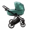 Детская коляска Adamex Belissa Deluxe 3 в 1 B-SM01 (ИЗУМРУД. ПЕРЛ 100% КОЖА)