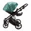 Детская коляска Adamex Belissa Deluxe 3 в 1 B-SM01 (ИЗУМРУД. ПЕРЛ 100% КОЖА)
