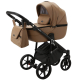Детская коляска Adamex Bibione Deluxe 3 в 1 BI-SA09 (Т.БЕЖЕВАЯ КОЖА)
