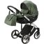Детская коляска Adamex Chantal Special Edition Deluxe 2 в 1 С121 (ЗЕЛЕН.ПЕРЛ.КОЖА+ХРОМ РАМА)