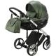 Детская коляска Adamex Chantal Special Edition Deluxe 2 в 1 С121 (ЗЕЛЕН.ПЕРЛ.КОЖА+ХРОМ РАМА)