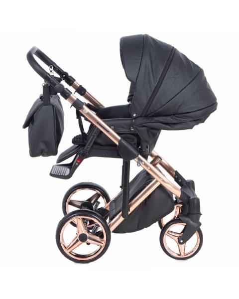 Детская коляска Adamex Chantal Star Collection 2 в 1 STAR101 черный+розовый