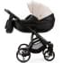 Детская коляска Adamex Lanti Deluxe 2 в 1 LN-SD110 (СВ.БЕЖ.КОЖА + ЧЕРН. КОЖА)