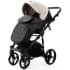 Детская коляска Adamex Lanti Deluxe 2 в 1 LN-SD110 (СВ.БЕЖ.КОЖА + ЧЕРН. КОЖА)