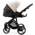 Детская коляска Adamex Lanti Deluxe 2 в 1 LN-SD110 (СВ.БЕЖ.КОЖА + ЧЕРН. КОЖА)