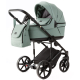 Детская коляска Adamex Locco Light Deluxe 3 в 1 LL-SA20 (СЕРО-ЗЕЛЕН. КОЖА)