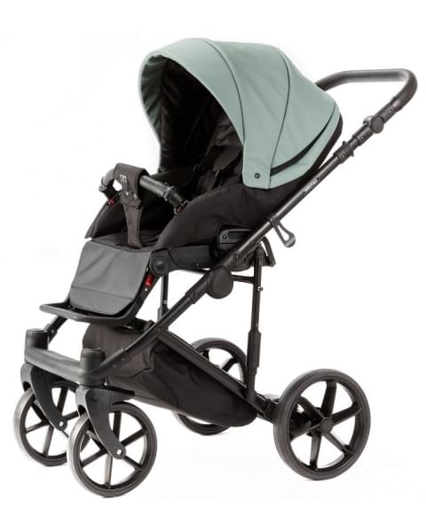 Детская коляска Adamex Locco Light Deluxe 3 в 1 LL-SA20 (СЕРО-ЗЕЛЕН. КОЖА)