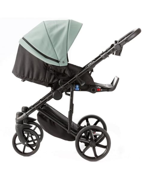 Детская коляска Adamex Locco Light Deluxe 3 в 1 LL-SA20 (СЕРО-ЗЕЛЕН. КОЖА)