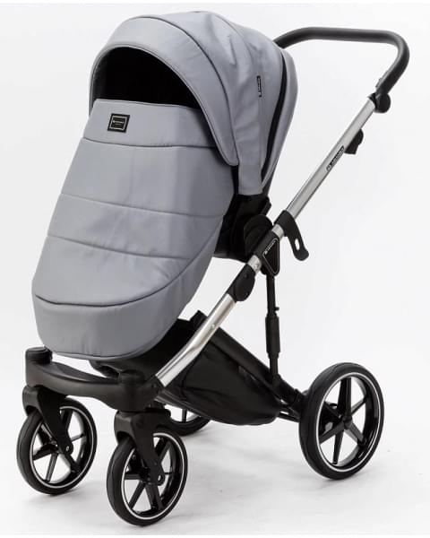 Детская коляска Adamex Lumi Air SE Deluxe 2 в 1 L-SM507 (СЕРАЯ ПЕРЛ. КОЖА+ХРОМ РАМА)