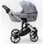 Детская коляска Adamex Lumi Air SE Deluxe 2 в 1 L-SM507 (СЕРАЯ ПЕРЛ. КОЖА+ХРОМ РАМА)