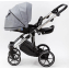 Детская коляска Adamex Lumi Air SE Deluxe 2 в 1 L-SM507 (СЕРАЯ ПЕРЛ. КОЖА+ХРОМ РАМА)