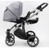 Детская коляска Adamex Lumi Air SE Deluxe 2 в 1 L-SM507 (СЕРАЯ ПЕРЛ. КОЖА+ХРОМ РАМА)