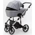 Детская коляска Adamex Lumi Air SE Deluxe 2 в 1 L-SM507 (СЕРАЯ ПЕРЛ. КОЖА+ХРОМ РАМА)
