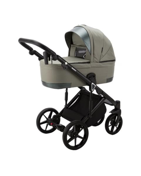 Детская коляска Adamex Marco 2 в 1 GA14 (Т. ЗЕЛ. РОГОЖКА+ Т.ЗЕЛ. ПЕРЛ КОЖ. ОТДЕЛКА)
