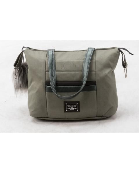 Детская коляска Adamex Marco 2 в 1 GA14 (Т. ЗЕЛ. РОГОЖКА+ Т.ЗЕЛ. ПЕРЛ КОЖ. ОТДЕЛКА)