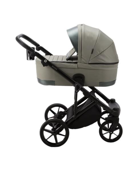 Детская коляска Adamex Marco 2 в 1 GA14 (Т. ЗЕЛ. РОГОЖКА+ Т.ЗЕЛ. ПЕРЛ КОЖ. ОТДЕЛКА)