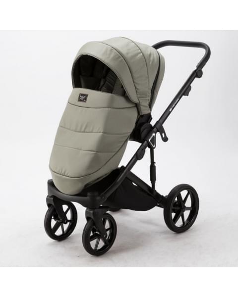 Детская коляска Adamex Marco 2 в 1 GA14 (Т. ЗЕЛ. РОГОЖКА+ Т.ЗЕЛ. ПЕРЛ КОЖ. ОТДЕЛКА)