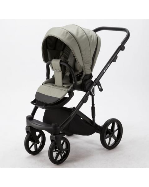 Детская коляска Adamex Marco 2 в 1 GA14 (Т. ЗЕЛ. РОГОЖКА+ Т.ЗЕЛ. ПЕРЛ КОЖ. ОТДЕЛКА)