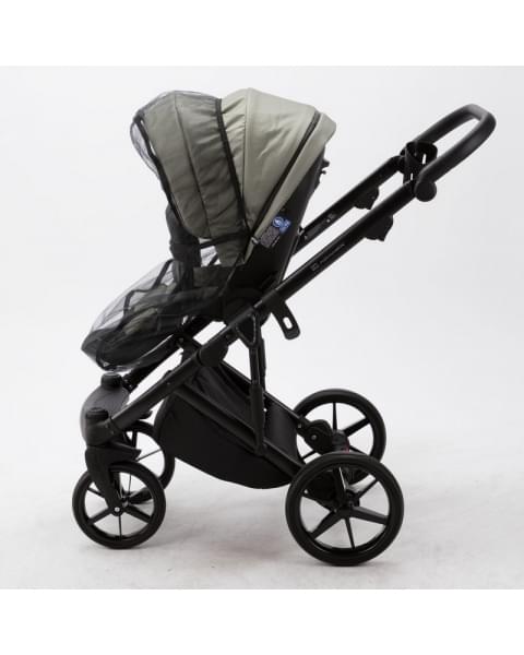 Детская коляска Adamex Marco 2 в 1 GA14 (Т. ЗЕЛ. РОГОЖКА+ Т.ЗЕЛ. ПЕРЛ КОЖ. ОТДЕЛКА)