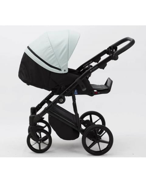 Детская коляска Adamex Mobi 2 в 1 M-PS25 Серо-зеленый, Кожа