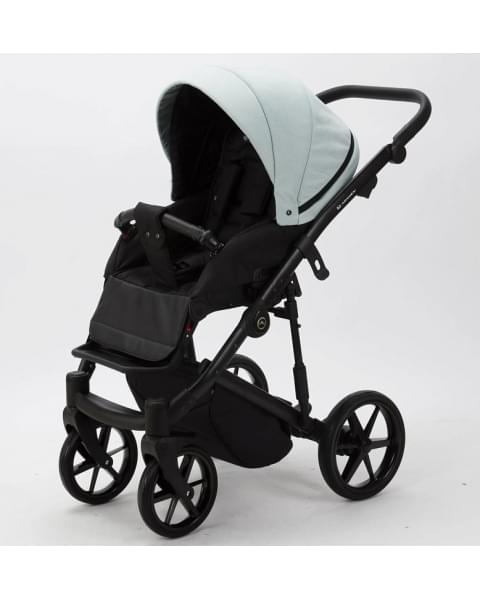 Детская коляска Adamex Mobi 2 в 1 M-PS25 Серо-зеленый, Кожа