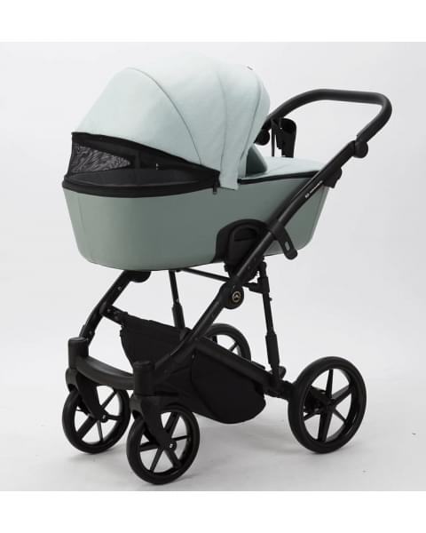 Детская коляска Adamex Mobi 2 в 1 M-PS25 Серо-зеленый, Кожа