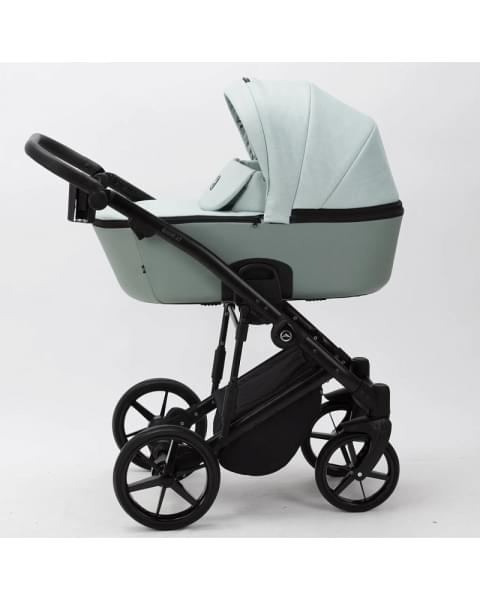 Детская коляска Adamex Mobi 2 в 1 M-PS25 Серо-зеленый, Кожа