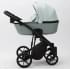 Детская коляска Adamex Mobi 2 в 1 M-PS25 Серо-зеленый, Кожа