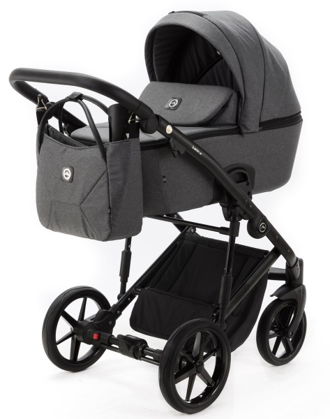 Детская коляска Adamex Mobi 2 в 1 M-TK57 (ТЕМНО-СЕРЫЙ)