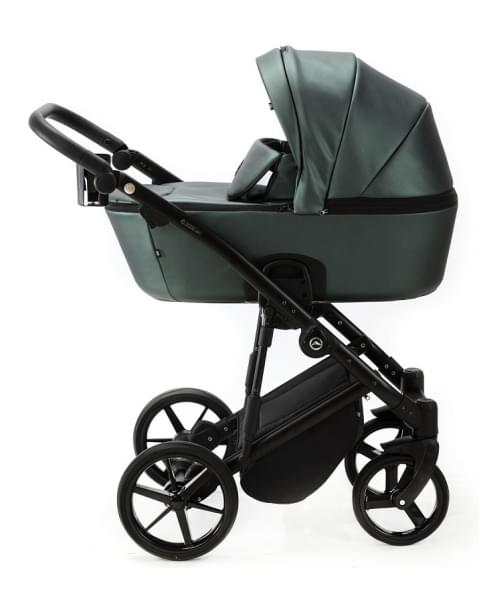 Детская коляска Adamex Mobi Deluxe 2 в 1 M-SM15 (Т.ЗЕЛЕНАЯ ПЕРЛ. КОЖА)