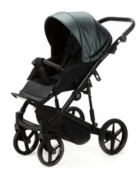 Детская коляска Adamex Mobi Deluxe 2 в 1 M-SM15 (Т.ЗЕЛЕНАЯ ПЕРЛ. КОЖА)