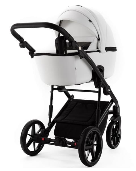 Детская коляска Adamex Mobi Deluxe New 2 в 1 MN-SA1 (БЕЛАЯ КОЖА)