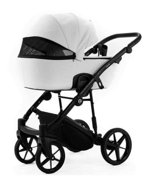 Детская коляска Adamex Mobi Deluxe New 2 в 1 MN-SA1 (БЕЛАЯ КОЖА)