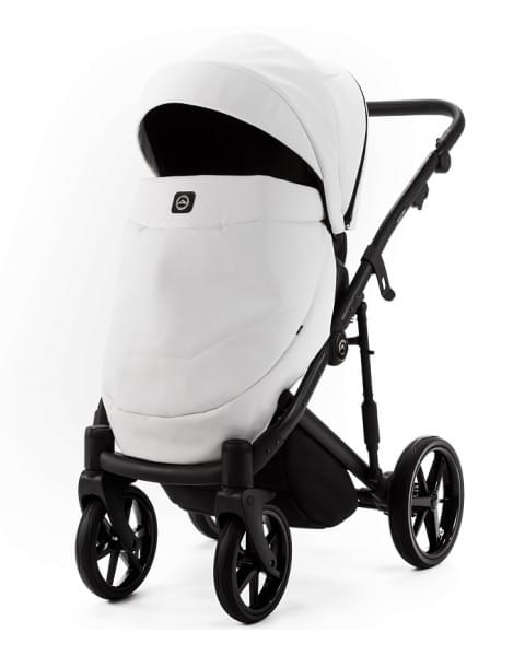 Детская коляска Adamex Mobi Deluxe New 2 в 1 MN-SA1 (БЕЛАЯ КОЖА)