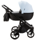 Детская коляска Adamex Nola Deluxe 2 в 1 N-SD112 (ГОЛУБАЯ КОЖА + ЧЕРН.КОЖА)
