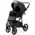 Детская коляска Adamex Nola Deluxe 3 в 1 N-SA02 (ЧЕРНАЯ КОЖА)
