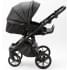 Детская коляска Adamex Nola Deluxe 3 в 1 N-SA02 (ЧЕРНАЯ КОЖА)