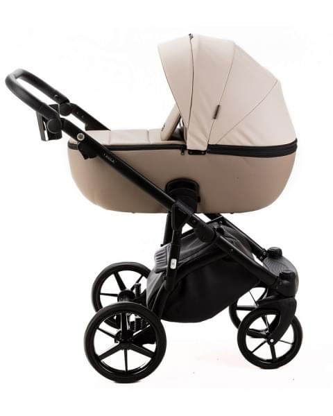 Детская коляска Adamex Nola Deluxe 3 в 1 N-SD113 (СВ.БЕЖ.КОЖА + Т.БЕЖ.КОЖА)