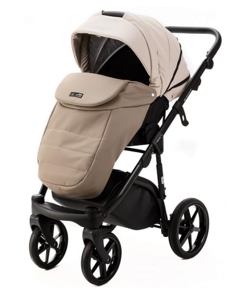 Детская коляска Adamex Nola Deluxe 3 в 1 N-SD113 (СВ.БЕЖ.КОЖА + Т.БЕЖ.КОЖА)
