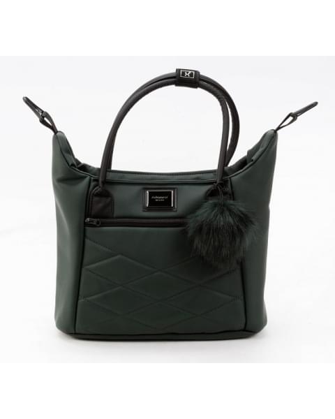 Детская коляска Adamex Quantum Superstar Deluxe 3 в 1 Q-STAR140-K (Т.ЗЕЛЕН.КОЖА+Т.ЗЕЛЕН.ДНО+ХРОМ.РАМА)